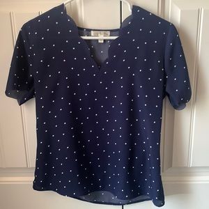 XS Nine Britton Poka Dot Blouse